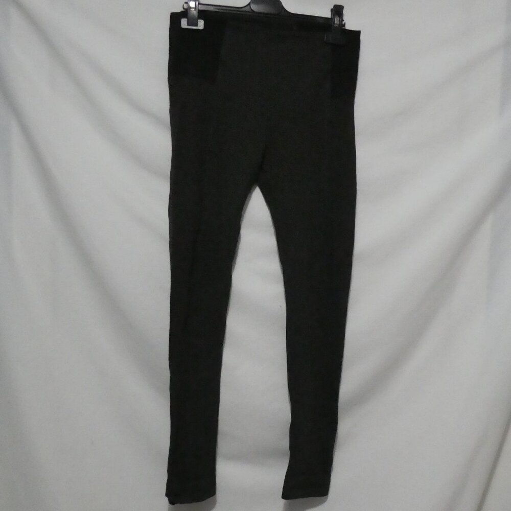 ZARA BASIC | medium | Strechy Charcoal Grey Leggings | Black Waist Sides